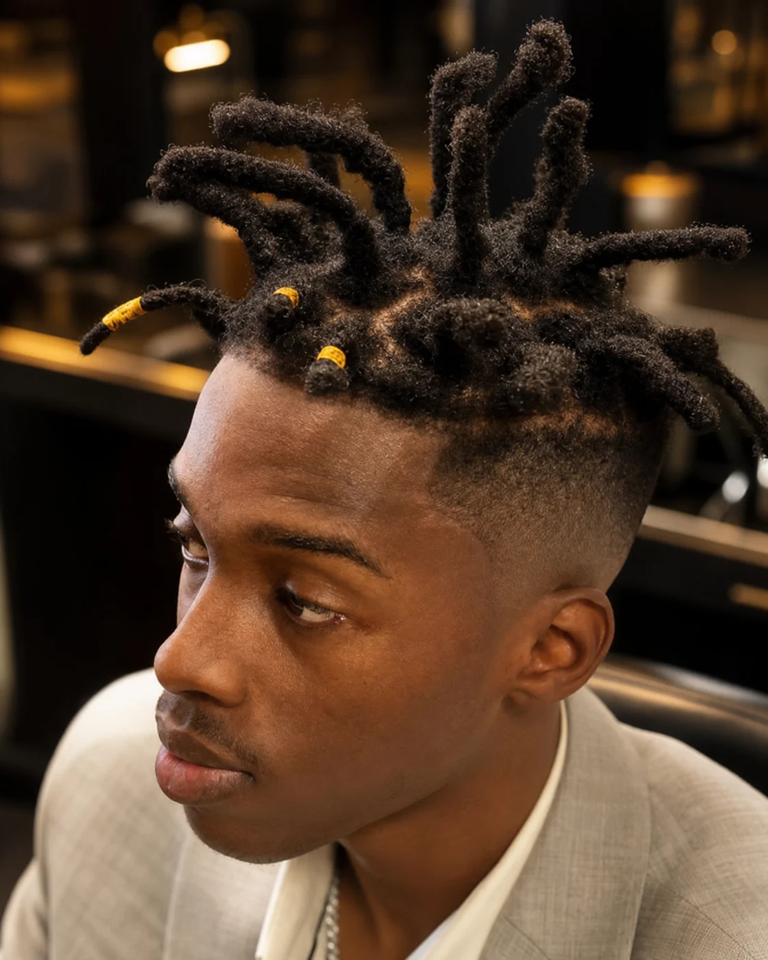 Loc sections prepared for maintenance above a crisp fade